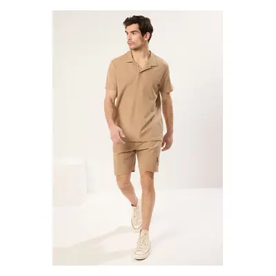 Trendyol Mink Regular Fit Waffle Shorts Knitted Pajama Set