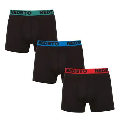 3PACK pánské boxerky Nedeto černé