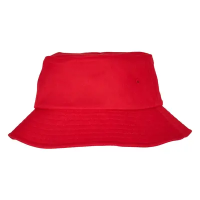 Dětská čepice Flexfit Cotton Twill Bucket, červená