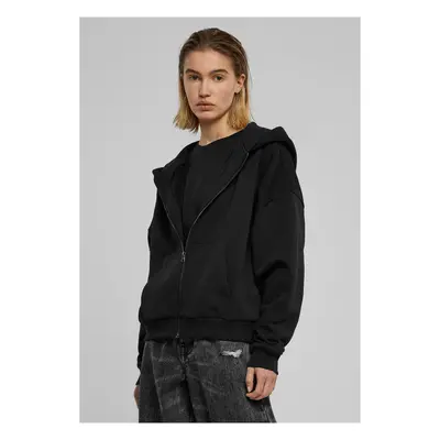 Dámská mikina s kapucí Boxy Zip Hoody černá