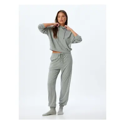 Koton Hooded Pajama Top Long Sleeve