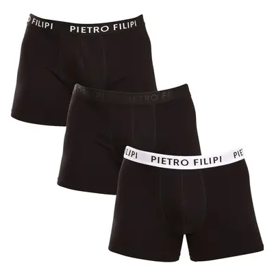 3PACK pánské boxerky Pietro Filipi černé