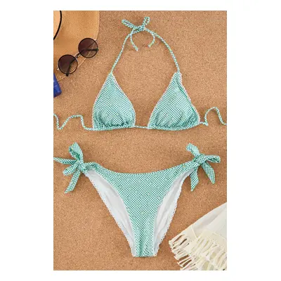 Trendyol Multicolored Floral Triangle Low Waist Bikini Set