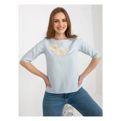 Blouse-LK-BZ-506609.77-light blue