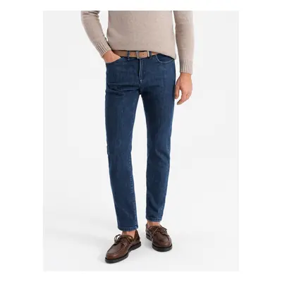 Ombre Classic men's SLIM FIT jeans with elastane - dark blue