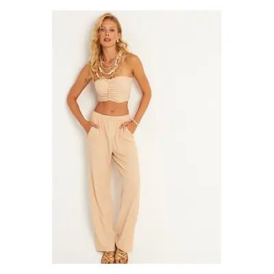 Cool & Sexy Women's Vanilla Top and Bottom Wrap Suit