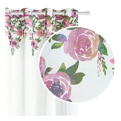 Edoti Curtain with flowers Mansion A490