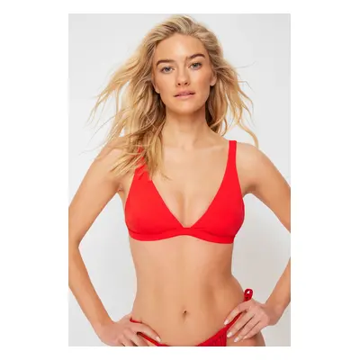 Trendyol Red Triangle Bikini Top