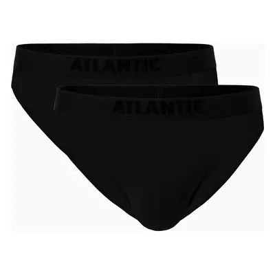 Pánské bambusové slipy ATLANTIC 2Pack - černé