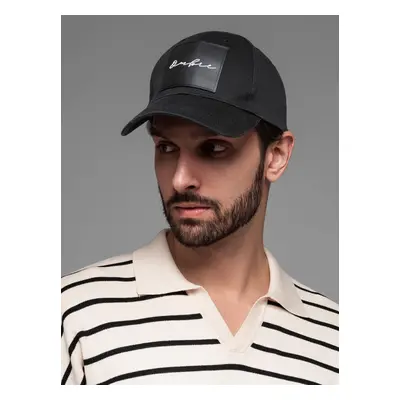 Ombre Men's baseball cap with visor and large patch - black