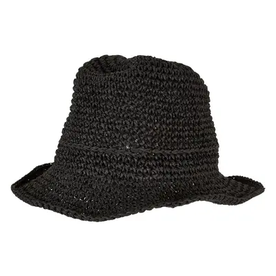 Braid Bast Bucket Hat černý