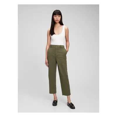 GAP Kalhoty straight khaki Washwell - Dámské