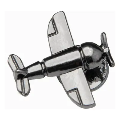 Ombre Metal decorative clothes pin aircraft with propeller - black