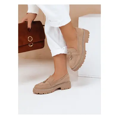 Mokasyny damskie LOAFELIA khaki Dstreet