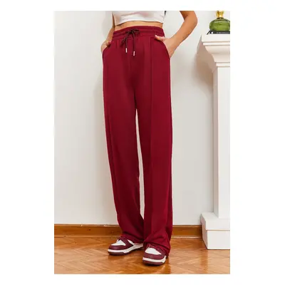 Bianco Lucci Women's Wide Leg Casual Sweatpants