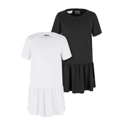 Dívčí šaty Valance Tee Dress - Pack bílé+černé