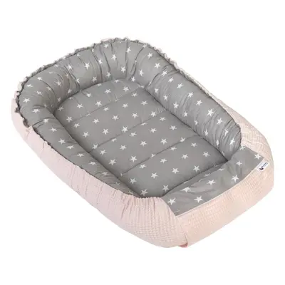 Medi Partners Baby cocoon/nest – Waffle – Stars + light pink Waffle