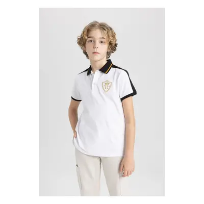 DEFACTO Boy's Pique Short Sleeve Polo T-Shirt