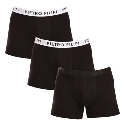 3PACK pánské boxerky Pietro Filipi černé