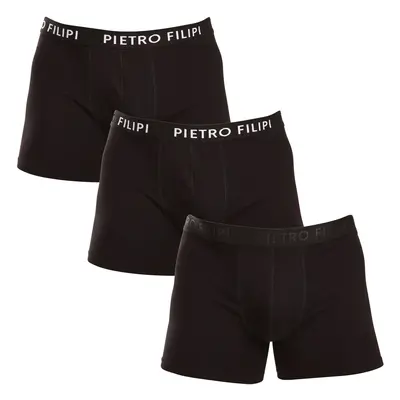 3PACK pánské boxerky Pietro Filipi černé