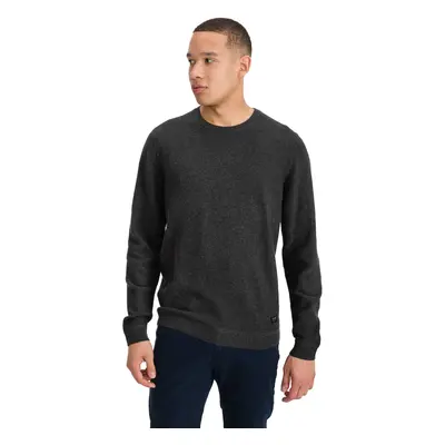 Lee Mikina Basic Textured Crew Dark Grey Mele - Pánské