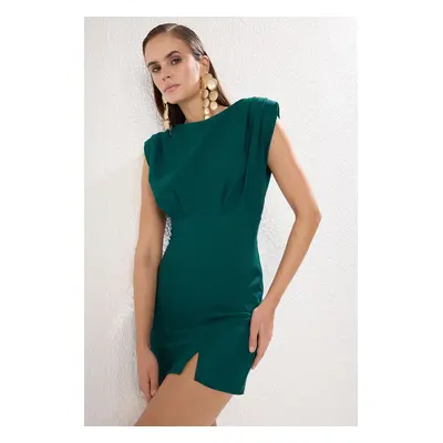 Trendyol Emerald Green Woven Short Elegant Dress