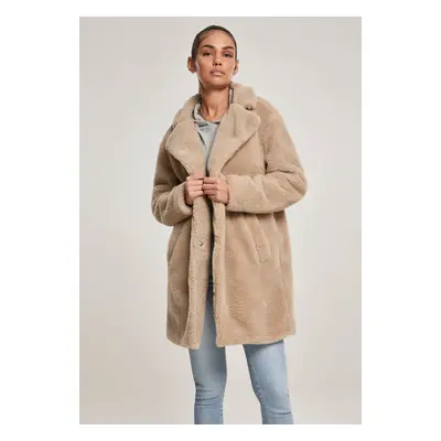 Dámský oversized Sherpa Coat pískový