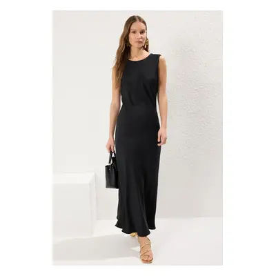 Trendyol Black Plain Maxi Woven Dress