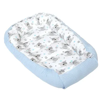 Medi Partners Baby cocoon/nest – Waffle – Teddy + blue Waffle