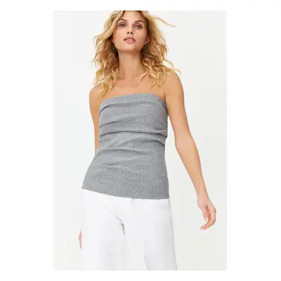 Trendyol Gray Knitted Blouse