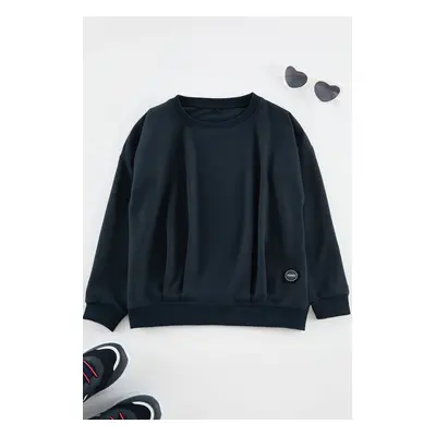 Trendyol Navy Blue Girl's Knitted Sweater