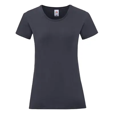 Navy blue Iconic women's t-shirt in combed cotton Fruit of the Loom