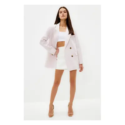 Trendyol Light Pink Woven Lined Double Breasted Closure Blazer Jacket