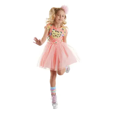 Denokids Leo Flower Girl's Tulle Tutu Pink Evening Dress