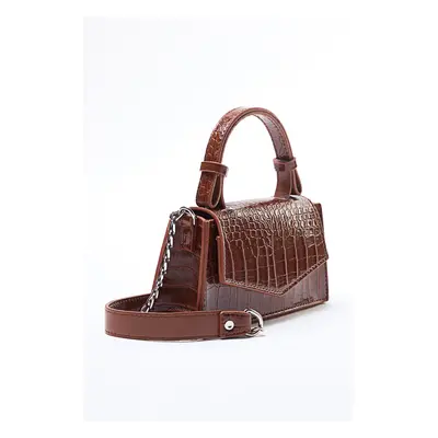 Trendyol Tan Textured Cross Strap Women's Mini City Bag