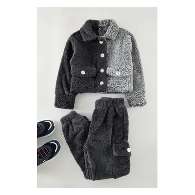 Trendyol Anthracite Boy Color Block Knit Upper-Lower Team