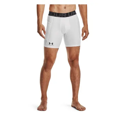 Pánské kompresní šortky Under Armour HeatGear Shorts - bílé