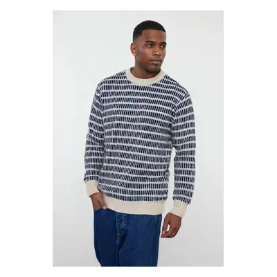 Trendyol Multicolored Casual Regular Crew Neck Ethnic Knitwear Sweater