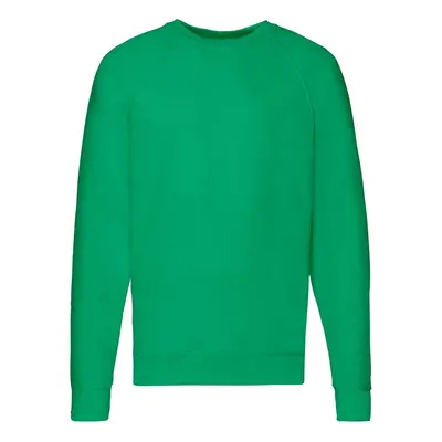 Green Men's Sweatshirt Lightweight Raglan Sweat Fruit of the Loom