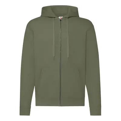 Olive Zippered Hoodie Classic Fruit of the Loom