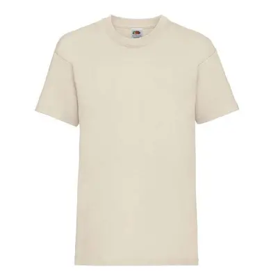 Beige Baby Cotton T-shirt Fruit of the Loom