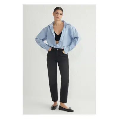 Trendyol Black Regular Waist Mom Jeans