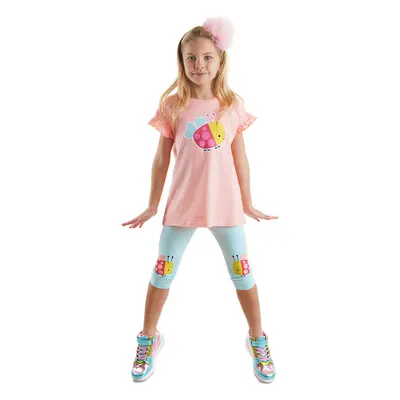 Denokids Frilly Ladybug Girl's Summer Tunic Tights Set