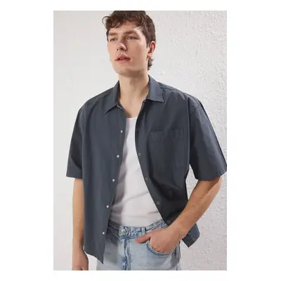 Trendyol Anthracite Boxy Shirt