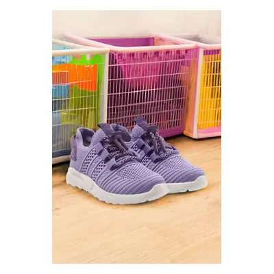 Trendyol Purple Knit Adjustable Lace-Up Big/Little Girls Kids Sneakers