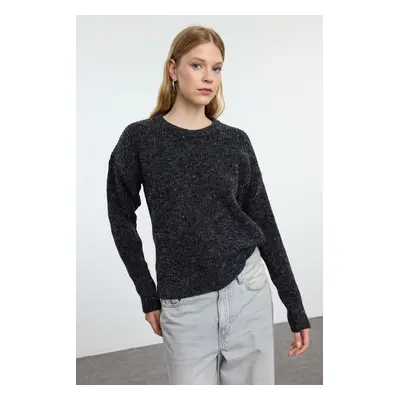 Trendyol Anthracite Sequined Soft Texture Knit Sweater