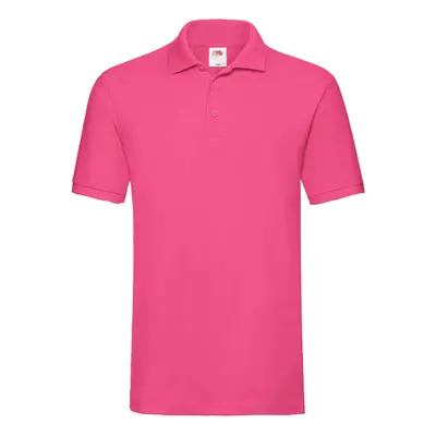 Men's Pink Premium Polo Shirt Friut of the Loom