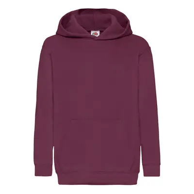 Burgundy children's sweatshirt Classic kangaroo Fruit of the Loom