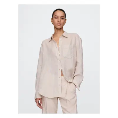 GAP Lněná oversize košile Big Shirt - Dámské