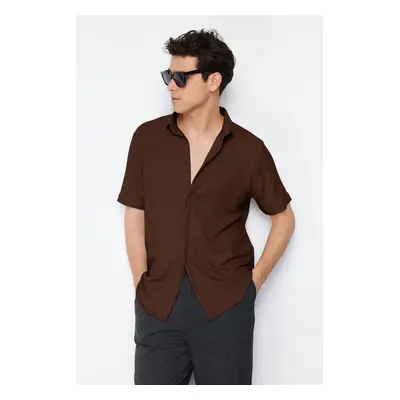 Trendyol Dark Brown Regular Shirt